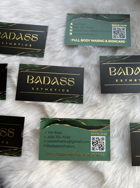 Raised Foil UV Business cards