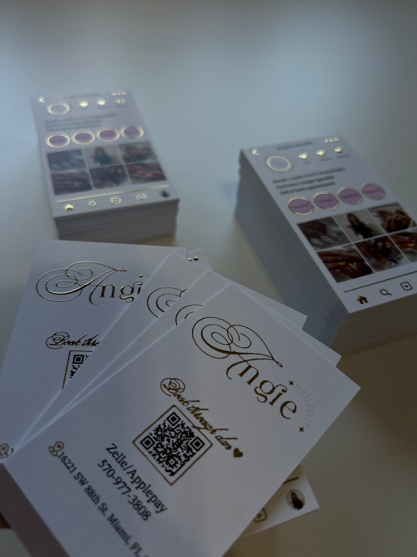 Raised Foil UV Business cards