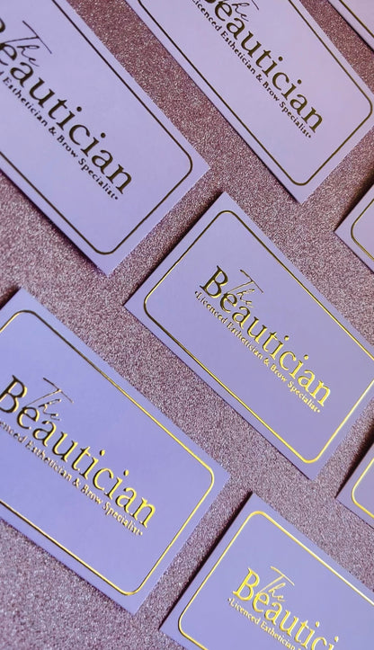 Raised Foil UV Business cards